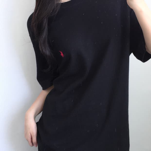 Polo 폴로 랄프로렌 블랙 와플 티셔츠