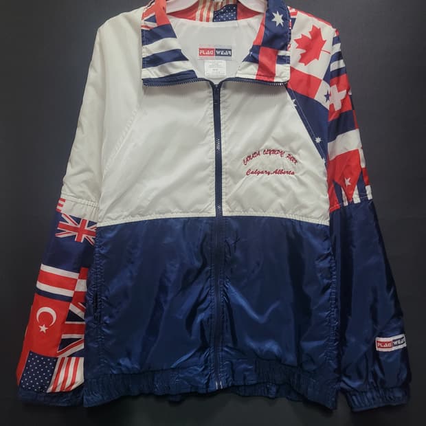  Flag Wear Multi Flag 빈티지 아카이브 바람막이 자켓 