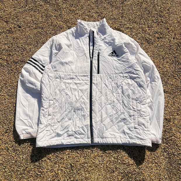아디다스 골프 화이트 경량 패딩 