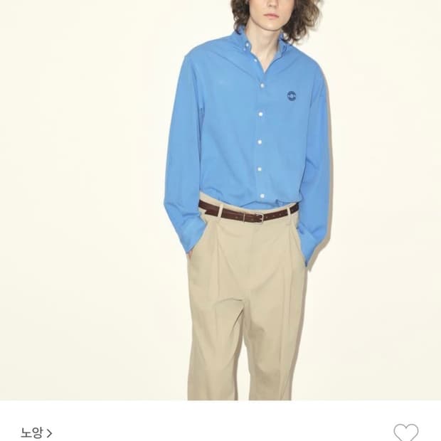 노앙 NOHANT 시보리 블루 셔츠 m