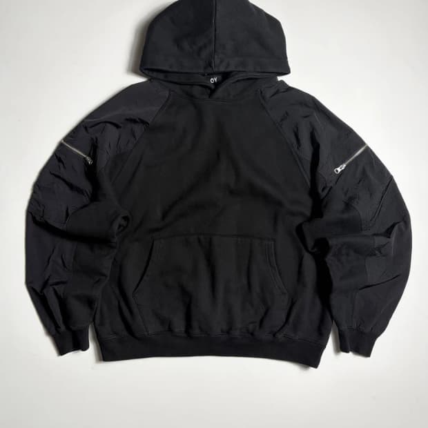 오와이 OY 패널 컨트레스트 포켓 후드티 R2269