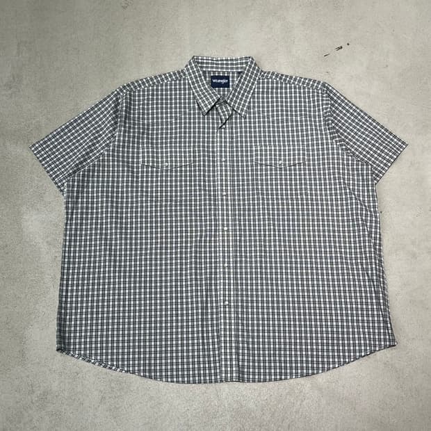 랭글러 체크 하프셔츠 s10518