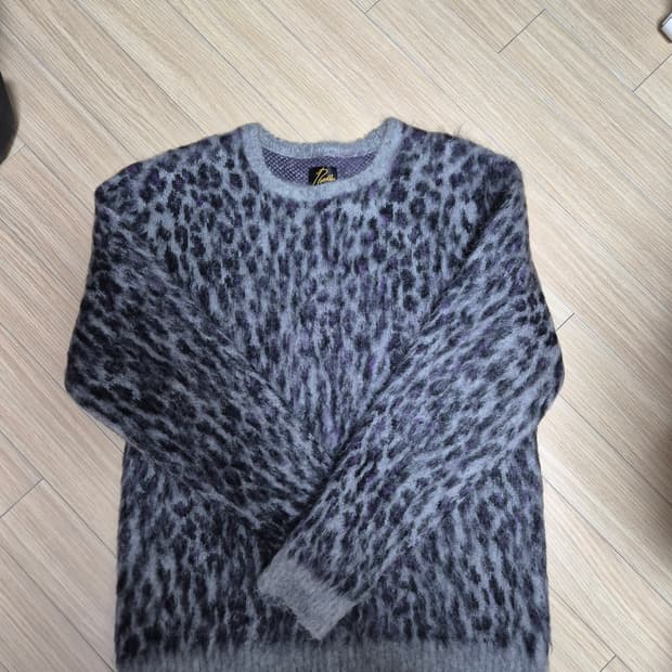 니들스 레오파드 모헤어 니트 L
