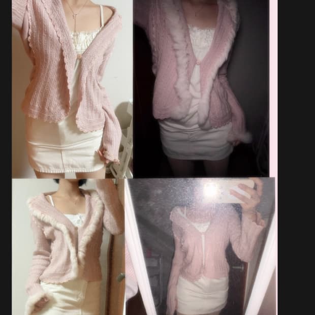 히메갸루 빈티지 래빗퍼 가디건 / 라떼갸루 리즈리사 트랄라라 엑시즈팜