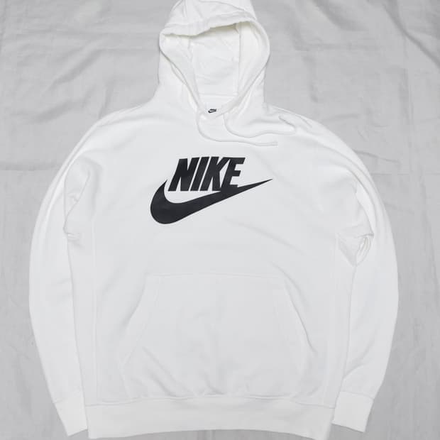 나이키 남성 흰색 후드티 L