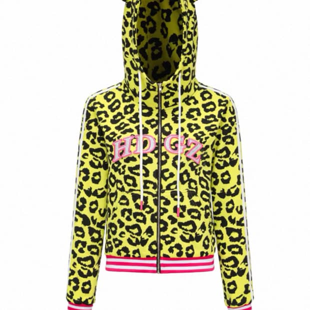 HuDieGongZhu 호피 후드집업 