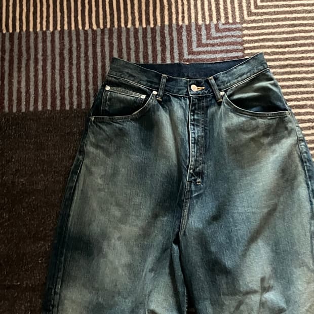 안셀름 / 에이징 와이드 팬츠 / 인디고