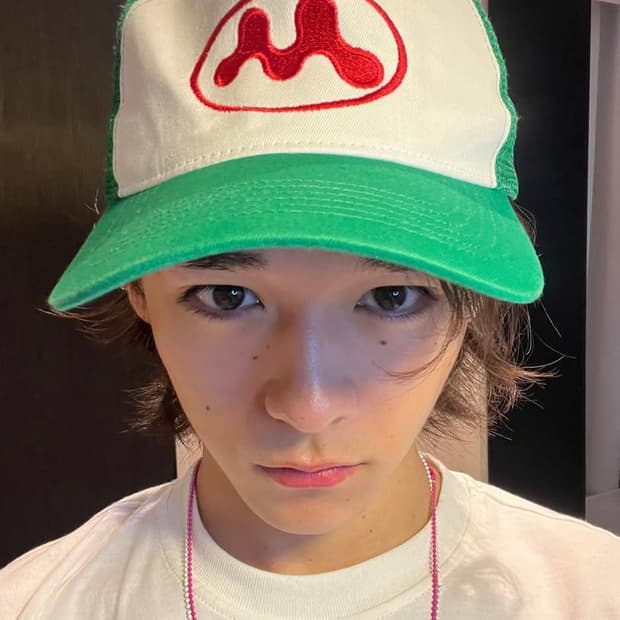 mowalola 볼캡 그린컬러