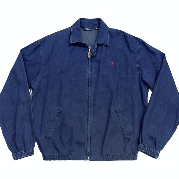 폴로 데님 해링턴 블루종 90s usa made 2xl (110 이상)