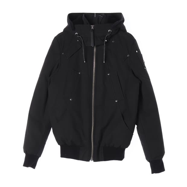 무스너클 후드 봄버 덕다운 숏 패딩