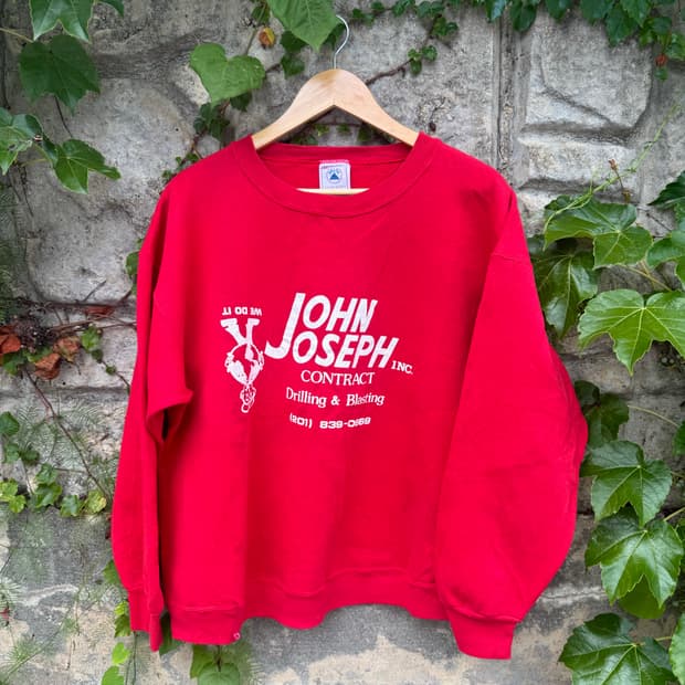 90s delta made in usa 50/50 프린팅 맨투맨 스웻셔츠