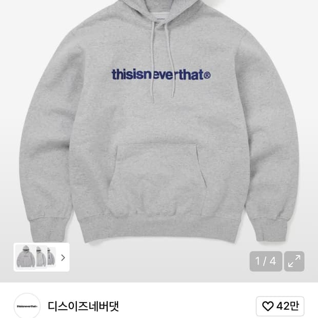 디스이즈네버댓 후드티 S