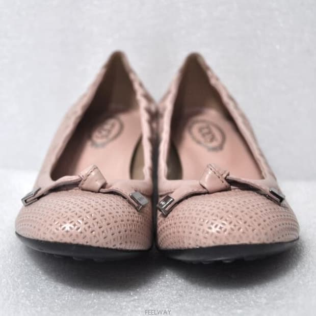 토즈(TODS)/여성가죽플랫구두(사이즈225)정품