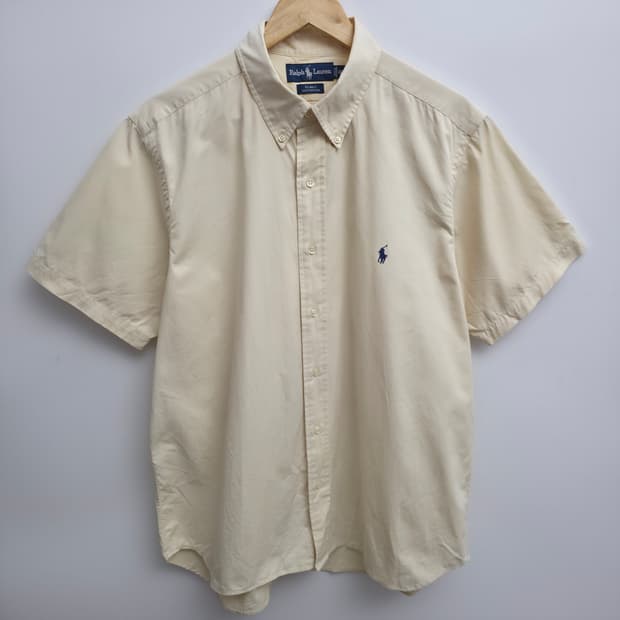 [XL] 폴로 랄프로렌 반팔 셔츠 연노랑