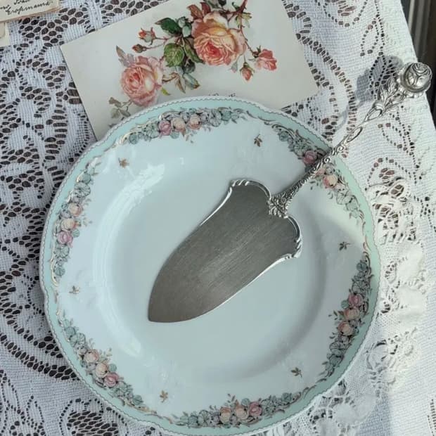 독일 빈티지 실버플레이트 케이크 서버