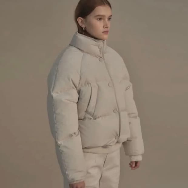 낫띵리튼 푸퍼 숏 스트링 구스 다운 패딩