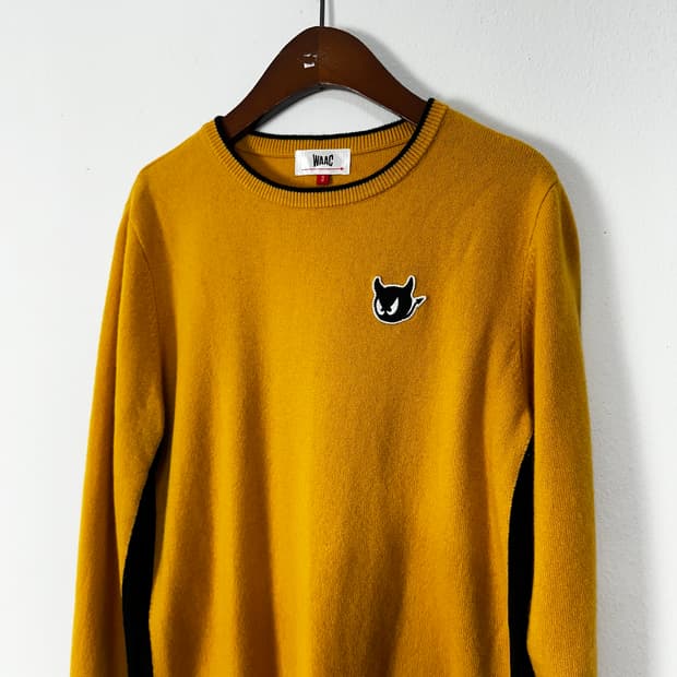 waac 왁 골프 울 캐시미어 라운드 니트 스웨터 s213