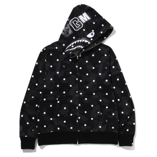 Bape Dot shark full zip hoodie 도트 샤크풀집