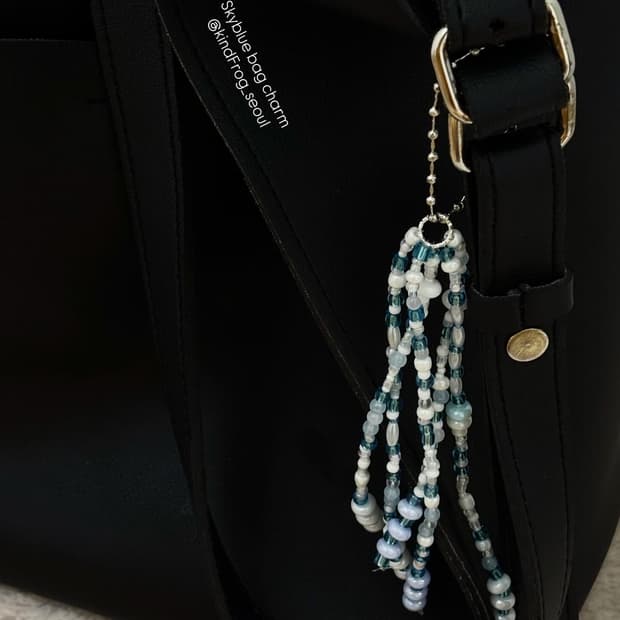 longlong sky blue bag charm