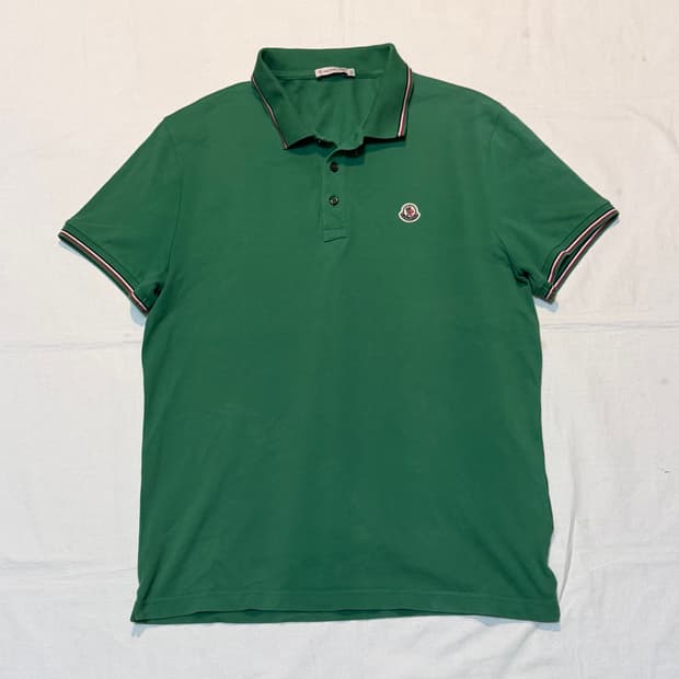 몽클레어 와펜 반팔 pk 카라티 그린