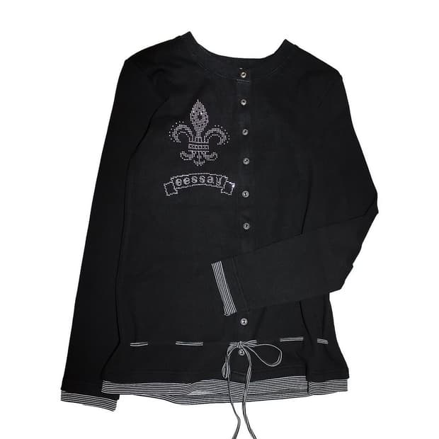 eessay 에세이 리본 가디건 블랙