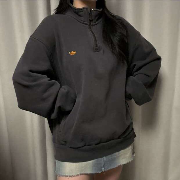 아디다스 SMOO 반집업 맨투맨