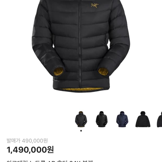 아크테릭스 토륨AR 후디 24K 블랙 L 라지 사이즈