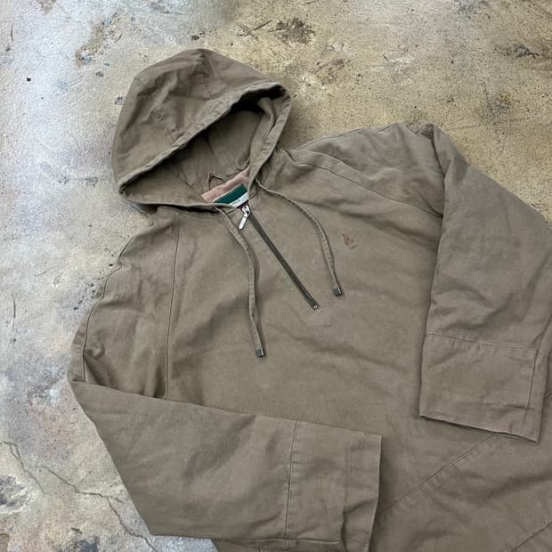 [정품/100] 빈폴 하프집업 후드티 브라운 b17