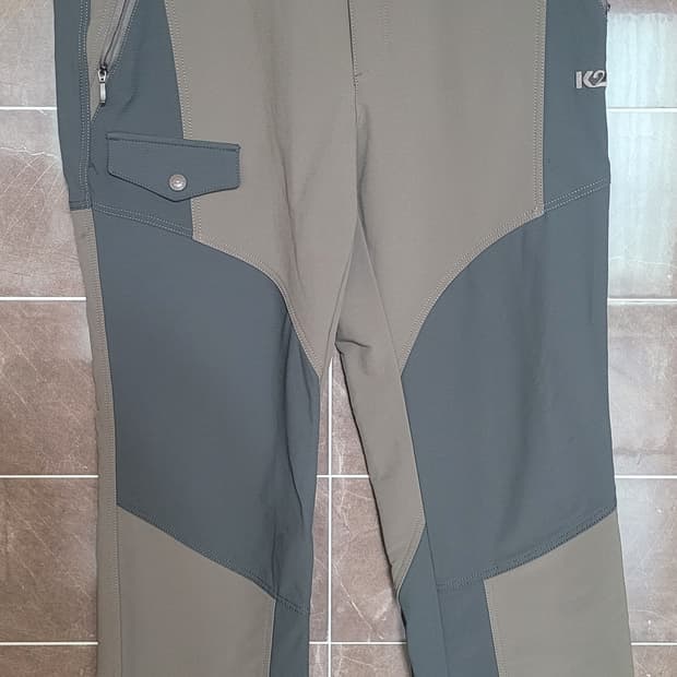 남성82사이즈)K2 등산바지 카키/그레이(기모,벨트세트)