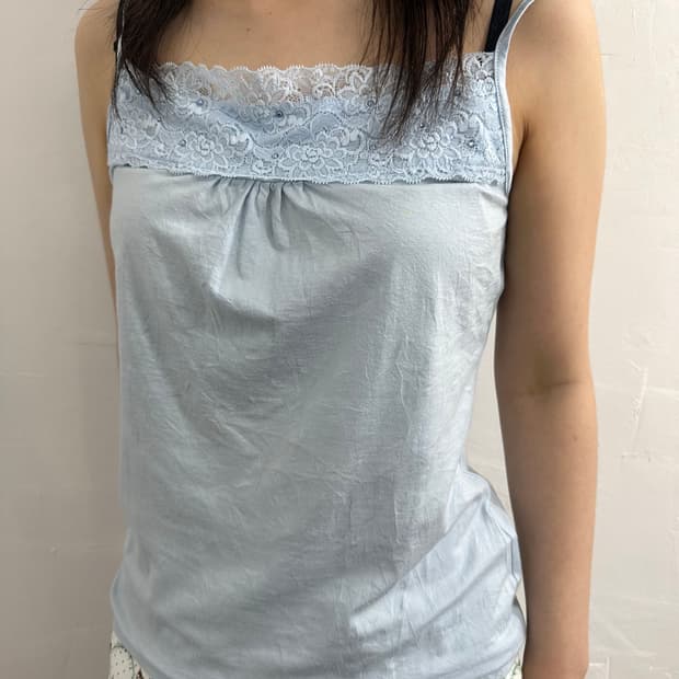 skyblue lace sleeveless