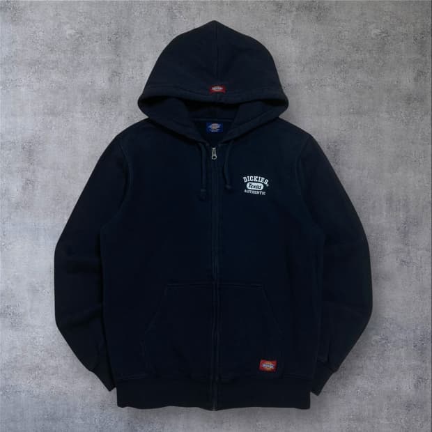 디키즈 y2k 스몰 로고 네이비 후드 집업