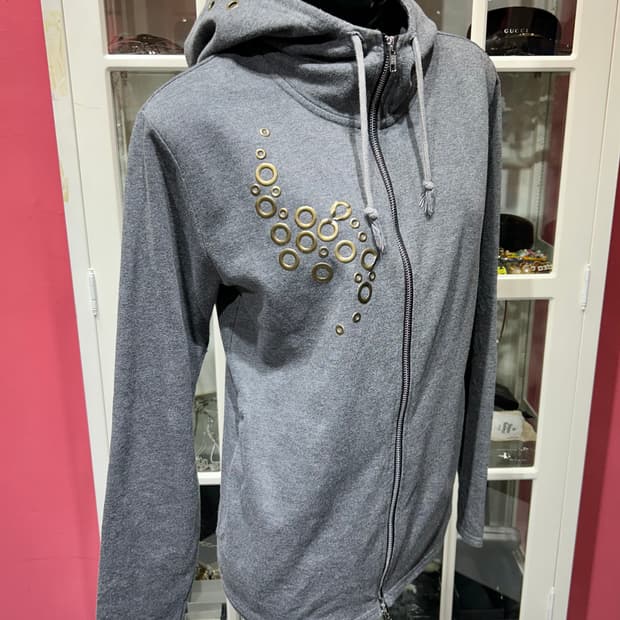 PPFM hooded zip up PPFM 스터드 디테일 후드집업