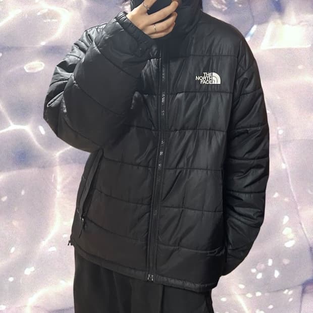 노스페이스 경량패딩 푸퍼 패딩 자켓 블랙 100 L 