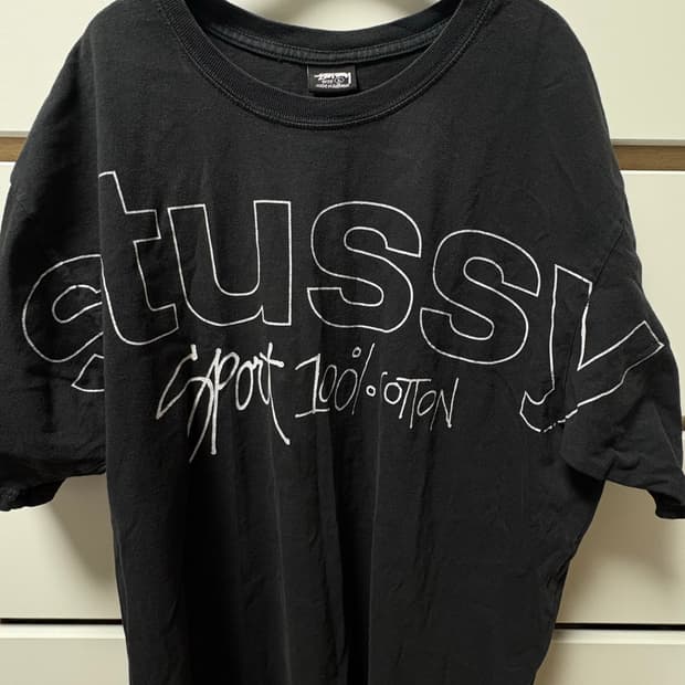 스투시 티셔츠 블랙 L size