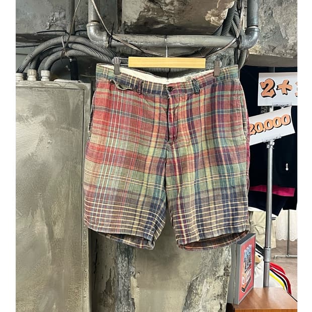 폴로 랄프로렌 체크 하프 팬츠 34 #csz3801