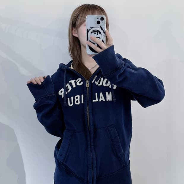 홀리스터 네이비 빅로고 후드집업