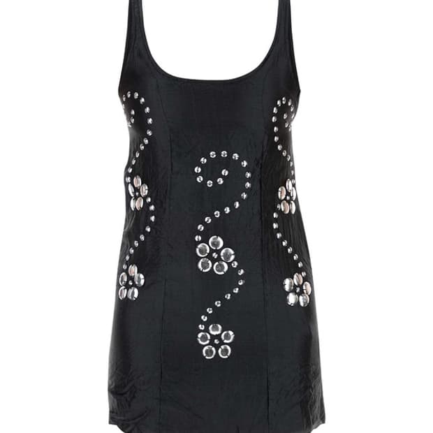 기마구아스 CLAUDE 스터드 실크 원피스 xs