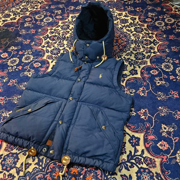 폴로랄프로렌 덕다운 후드 패딩 베스트 M size