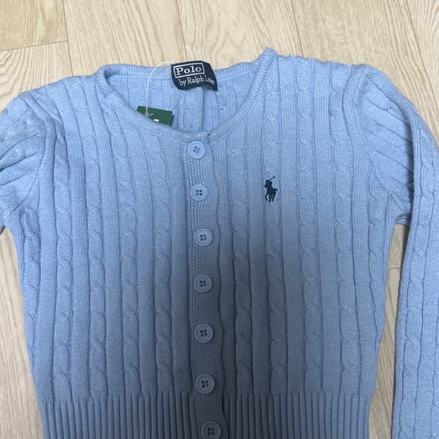 폴로 여성 크롭 가디건