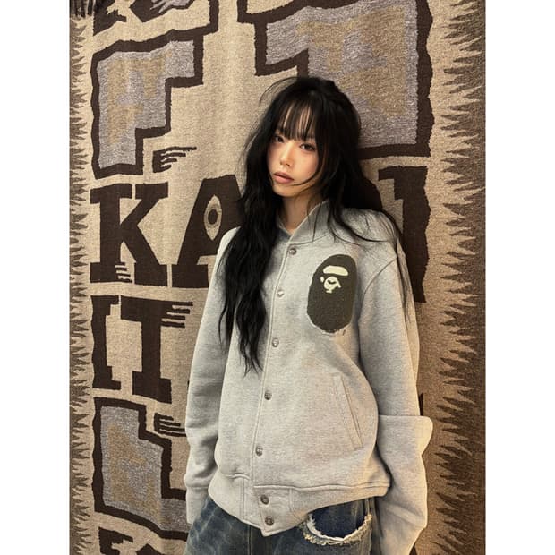 A BATHING APE Chenille Stadium Jacket