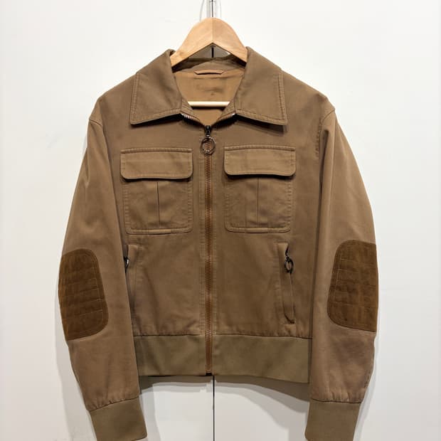 닐바렛 스웨이드 패치 블루종 자켓