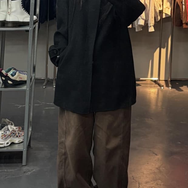 자방 미니멀 싱글 코트 A3414