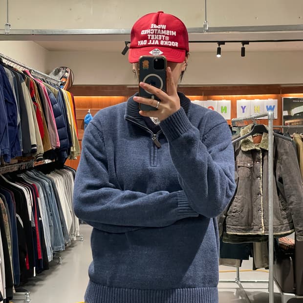 LL bean 반집업 니트