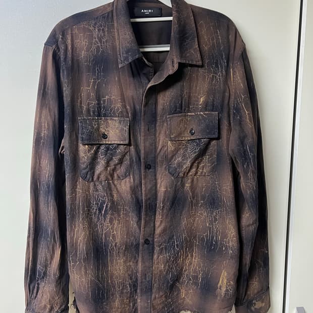 아미리 크랙 블리치 셔츠 L