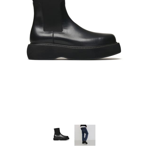 PLS 플리징 M_SB_2100 삭스형 스퀘어토 워커부츠 블랙 (265