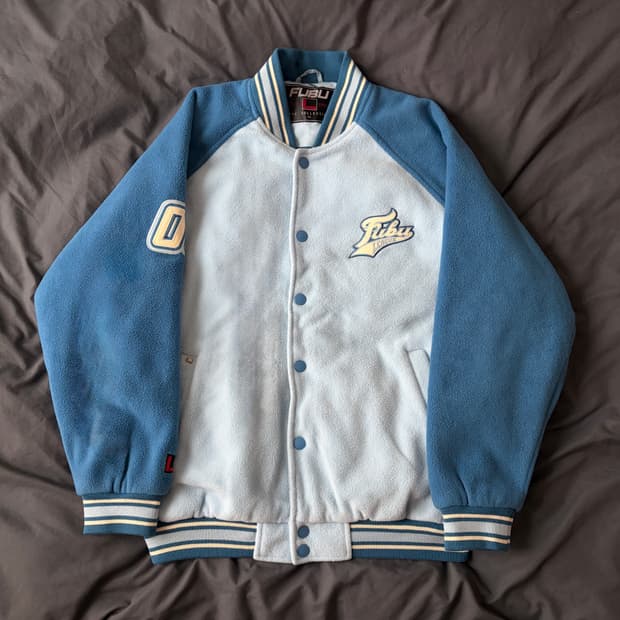 [FUBU] 후부 플리스 바시티 리그 블루종 점퍼 자켓 빈티지