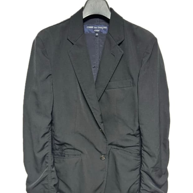 꼼데가르송 옴므 Shirring Blazer - black