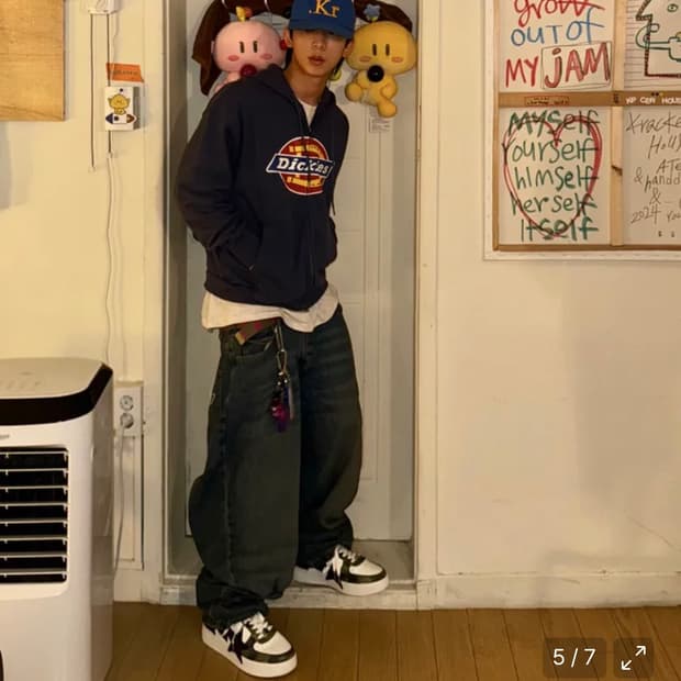 디키즈 트러커 루즈핏 데님 팬츠 32