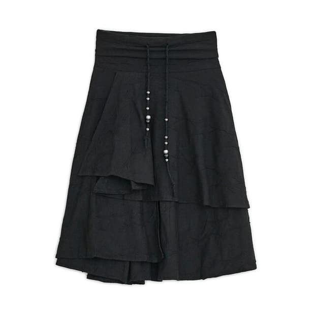 허그유어스킨 star flayered midi skirt 미디 스커트