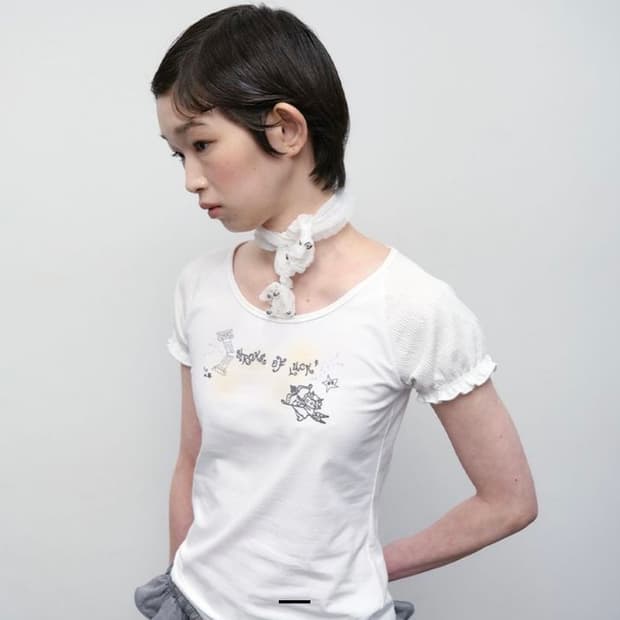 타입서비스 lucky puff sleeve top 럭키 퍼프 슬리브 반팔